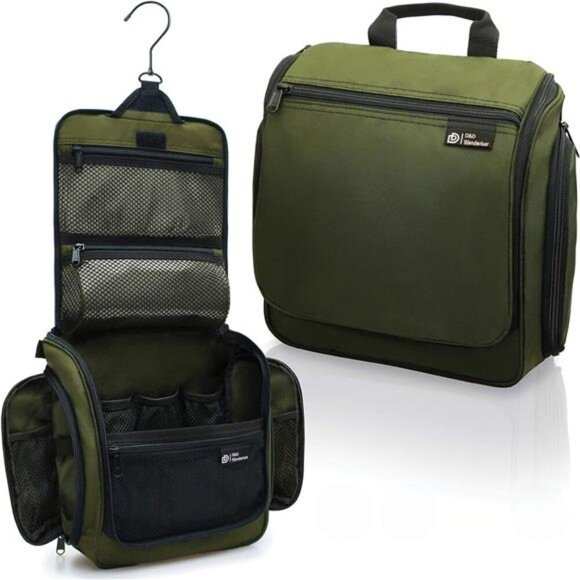 Hanging Travel Toiletry Bag for Men and Women – Large Cosmetics, Makeup - Picture 1 of 7